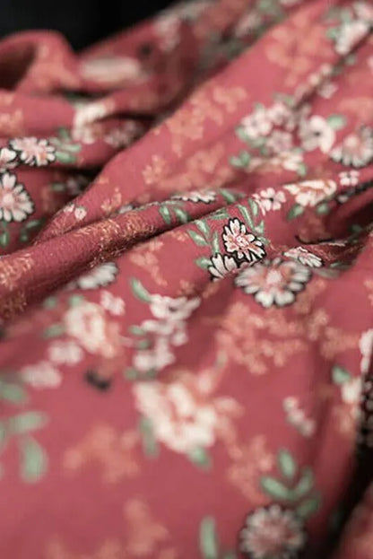 100% Cotton Print Elastic Waist Summer Skirt