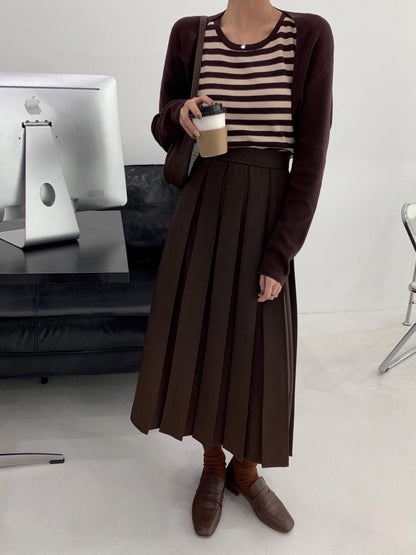 Pleated Skirt A-line Skirt