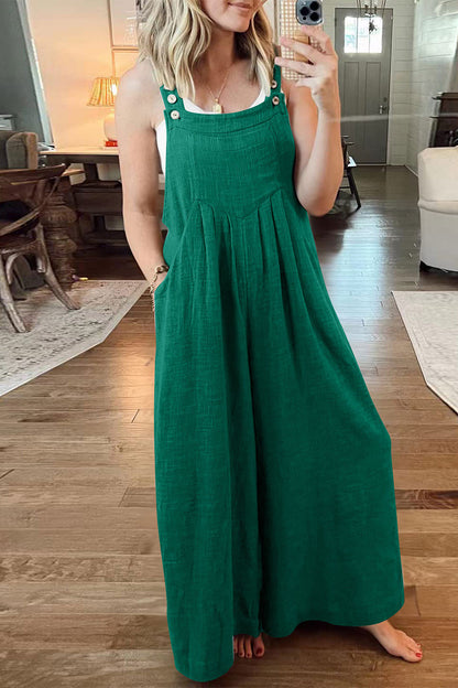 Street Pocket Square Collar Loose Jumpsuits(10 Colors)