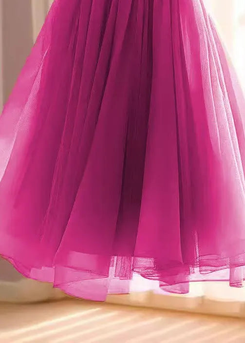 Rose High Waist Chiffon Skirts Summer