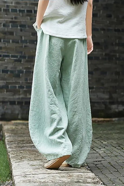Limited Stock- Cotton Linen Wide Leg Lantern Pants