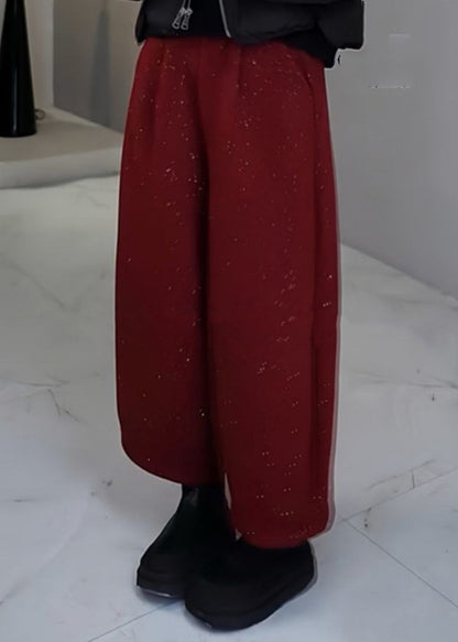 Mulberry Sequins Woolen Pants Spring