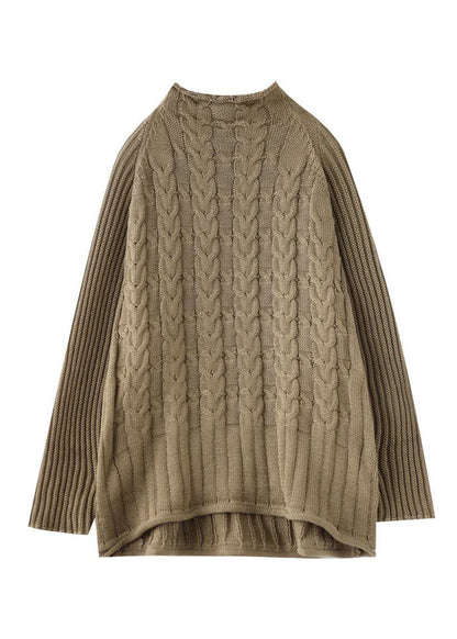 Chocolate Loose Cozy Knit Sweater Winter