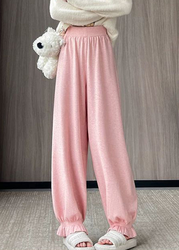 Pink High Waist Harem Pants Fall