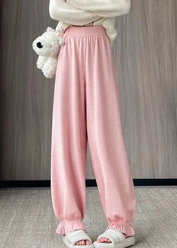 Pink High Waist Harem Pants Fall