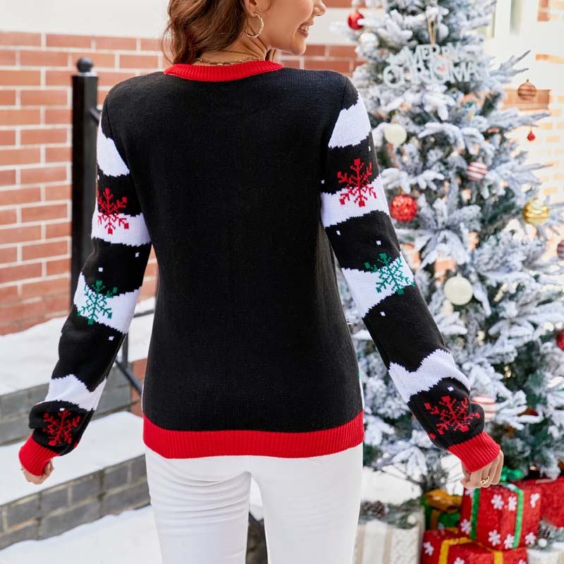 Fun Christmas Knit Sweater for Women with Motif