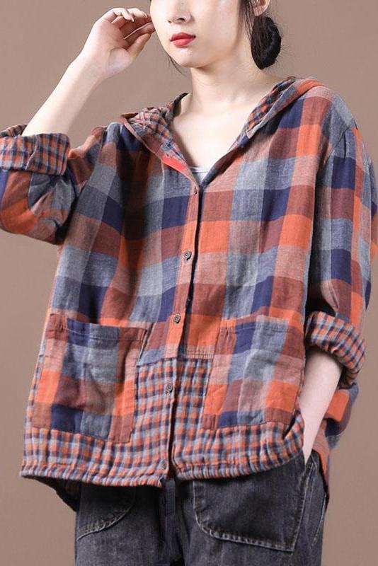 Limited Stock- Loose Stitching Drawstring Hooded Blouse