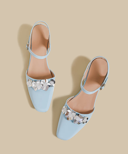 Comfortable Splicing Wedge Sandals Blue Faux Leather