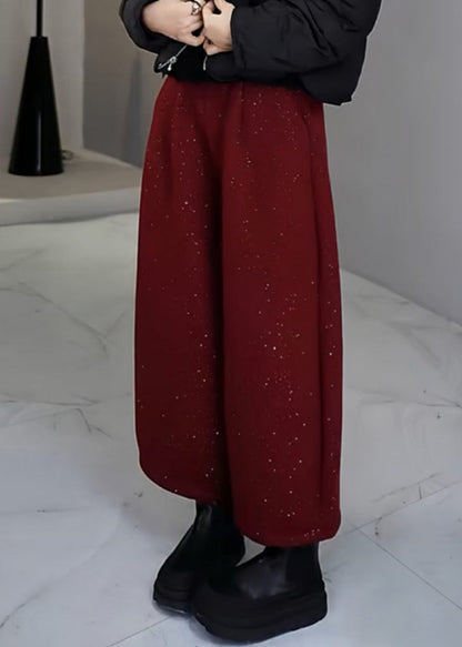Mulberry Sequins Woolen Pants Spring