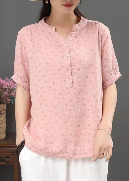 Limited Stock- Prints Single Breasted Cotton Linen Shirt