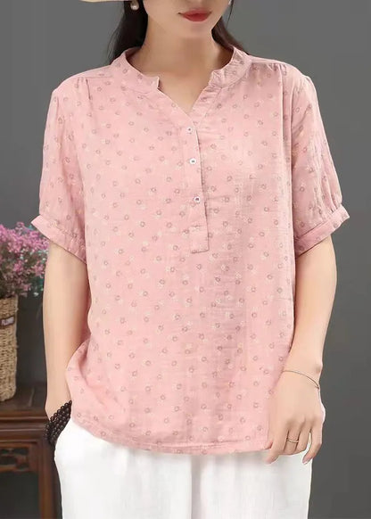 Limited Stock- Prints Single Breasted Cotton Linen Shirt