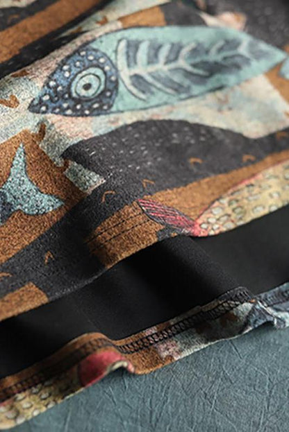 Limited Stock- Literary Fish Leaf Loose -t-shirt