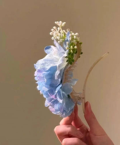 Handmade Blue Alloy Butterfly Pearl Hairpin
