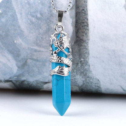 Natural Stone Pendant Necklace