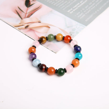 10mm Chakra Crystal Healing Bracelet for Energy Balance