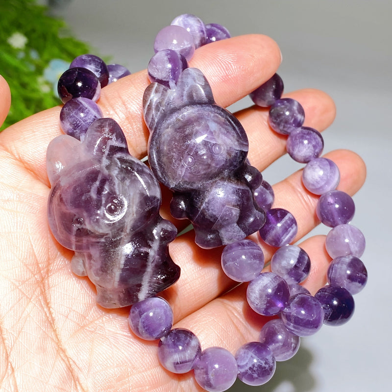 2.0 Inch Silver Obsidian Medusa Carving Crystal Figurine