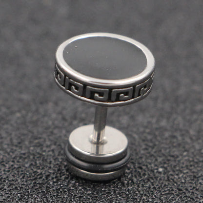 10mm Titanium Steel Balance Spiritual Earrings for
