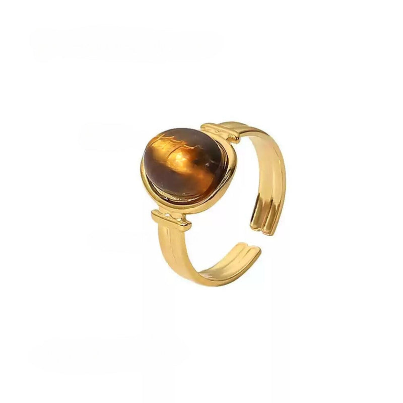 Royal Gemstone Halo Ring