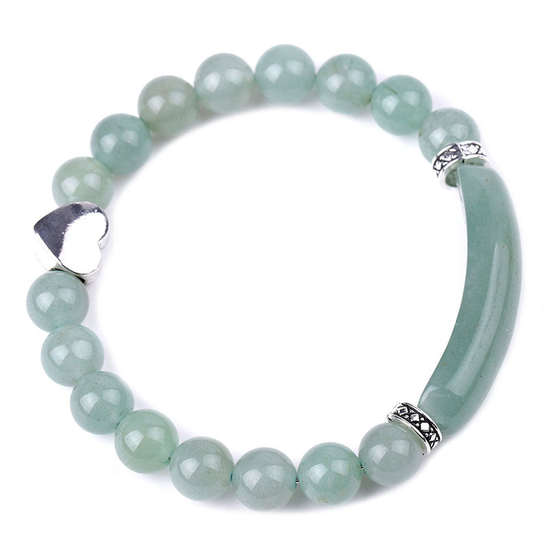 Buddha Stones Natural Crystal Beads Heart Bracelet