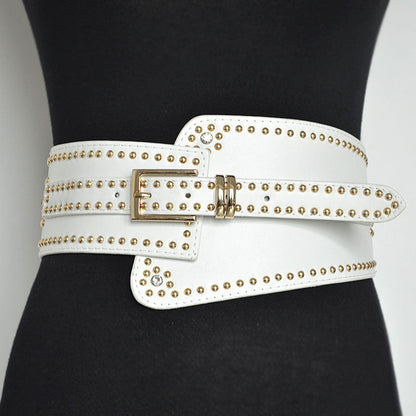 Punk Rivets Patchwork Metal Accessories Decoration Belts