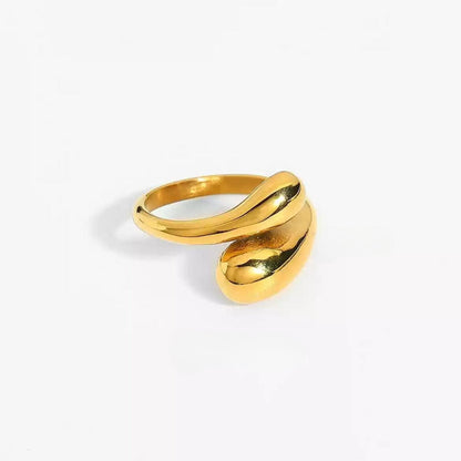 Remy Gold Pleated Geometric Ring