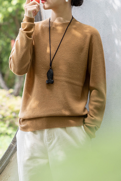 Winter All-match Wool Knitted Sweater Starry Yarn Bottoming Sweater