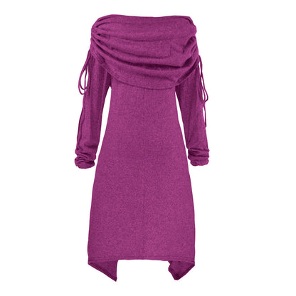 Women's Casual Christmas Dress with Off-Shoulder Design and Snowman Motif