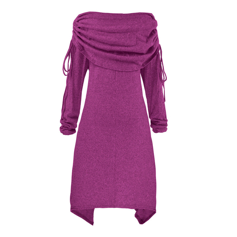 Women's Casual Christmas Dress with Off-Shoulder Design and Snowman Motif