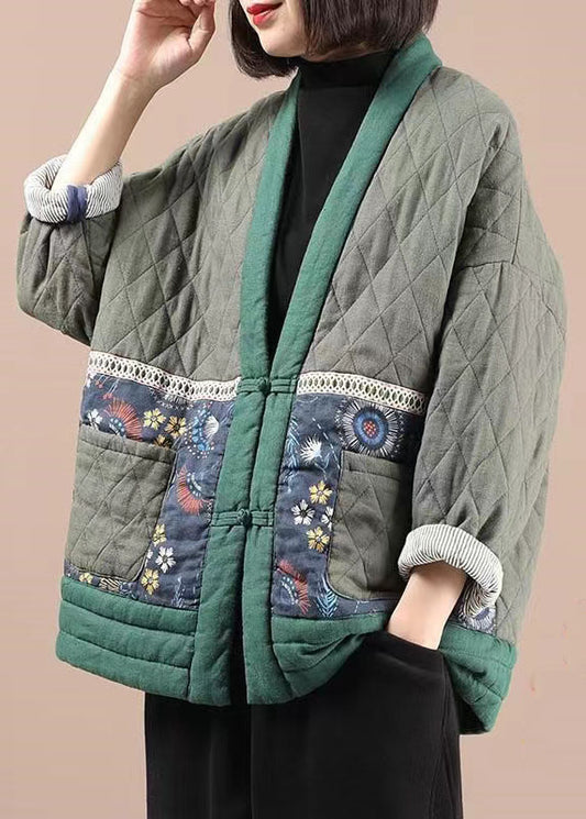 Patchwork Color Matching Coat