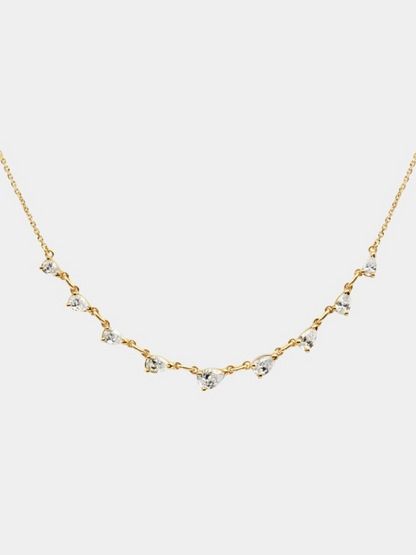 Zircon Minimal Crystal Chain Necklace