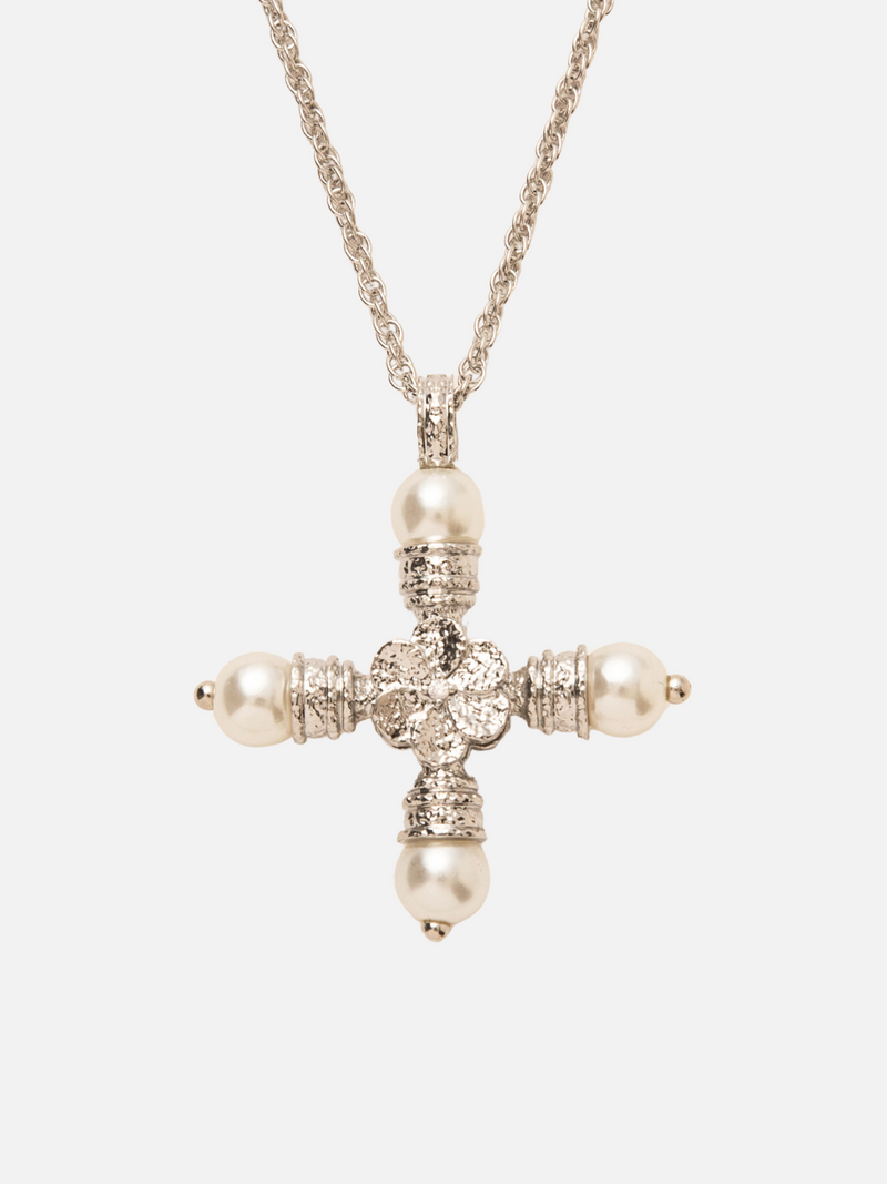 Pearl Cross Necklace
