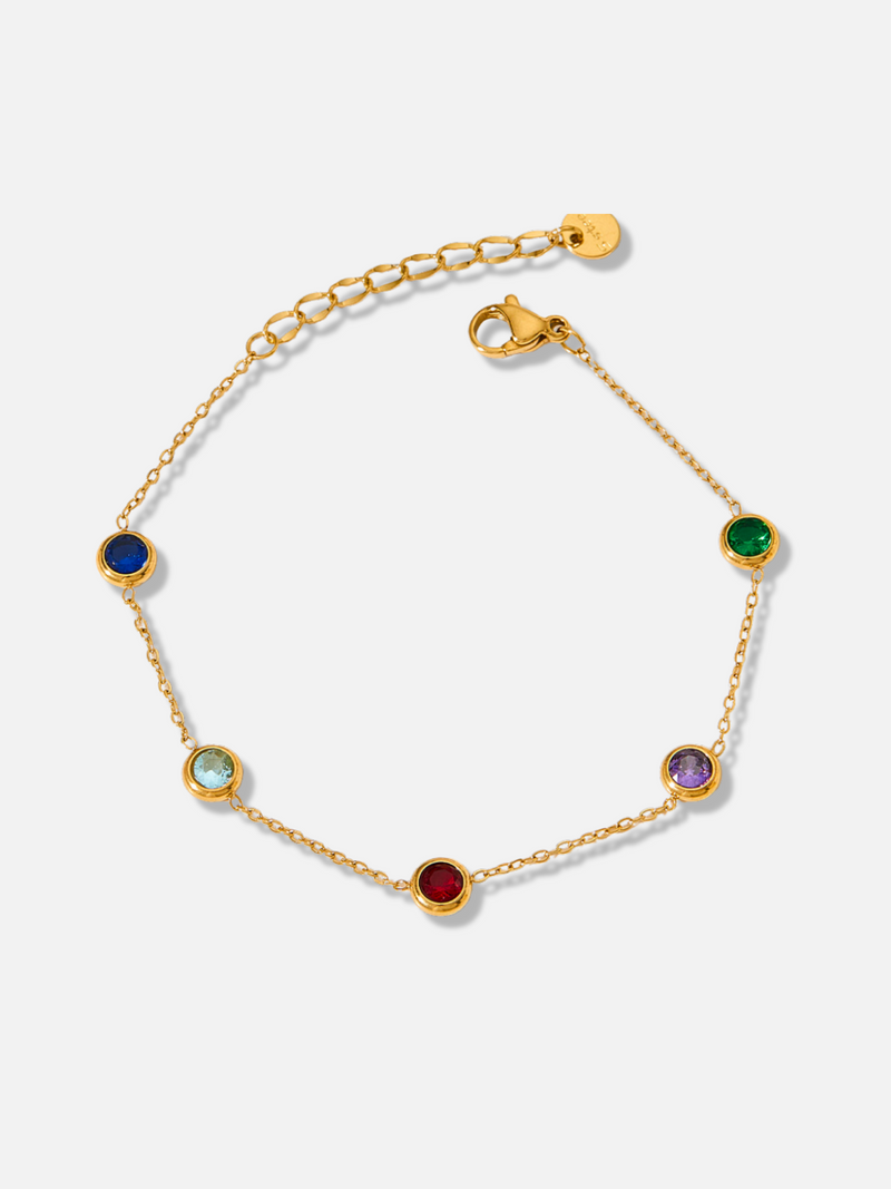 Multicolor Zircon Chain Bracelets