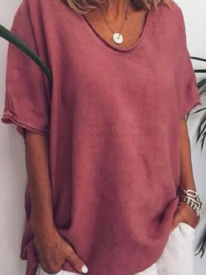 Cotton and Linen T-shirt