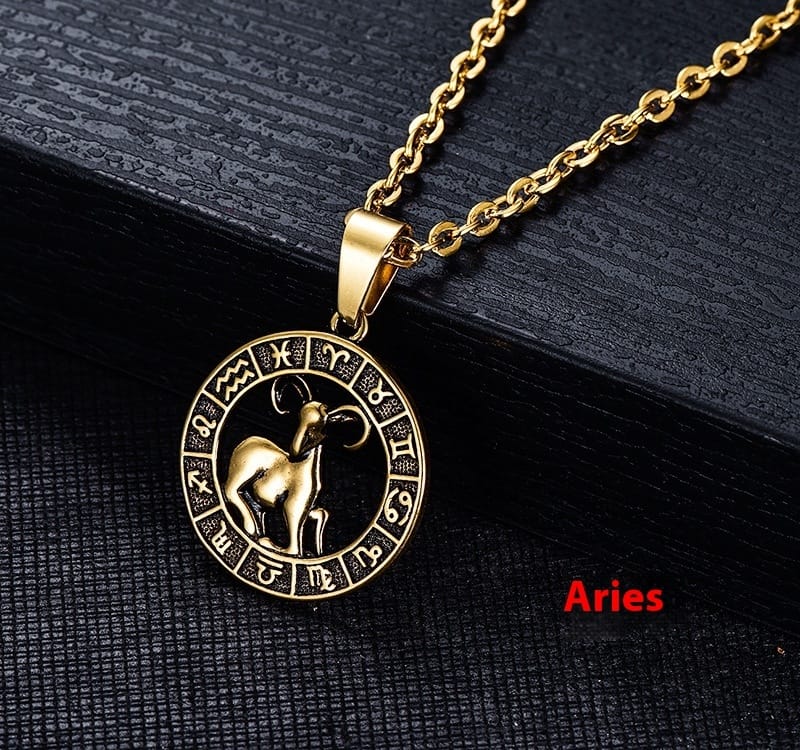 Celestial Zodiac Amulet Necklace