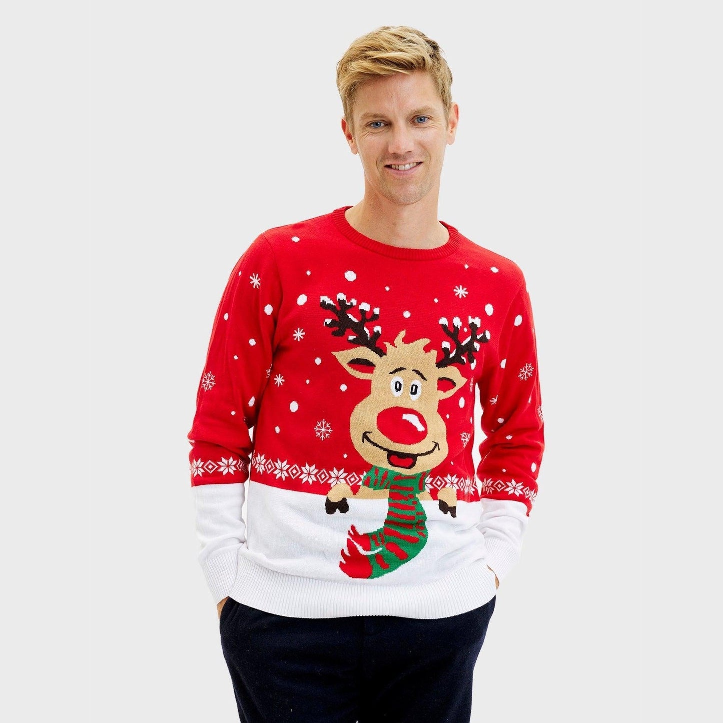 Rudolph's Christmas Sweater Red Men's