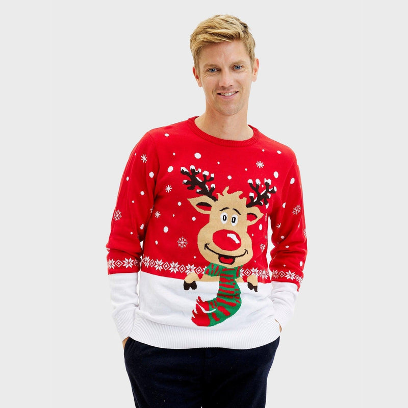 Rudolph's Christmas Sweater Red Men's