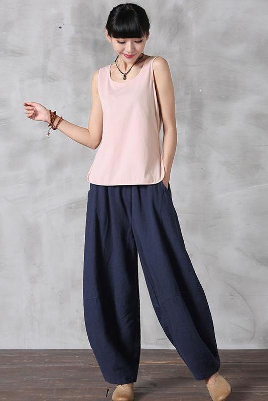 Summer Loose Cotton Linen Pants Trousers