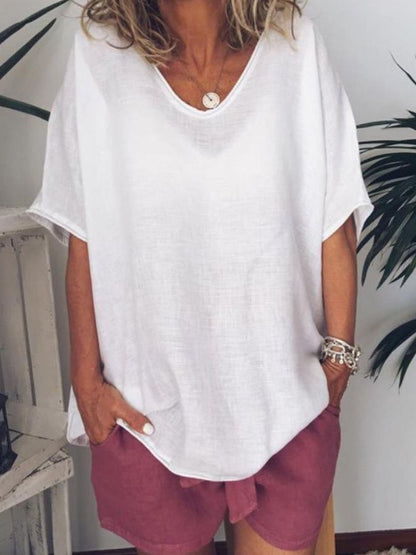 Cotton and Linen T-shirt