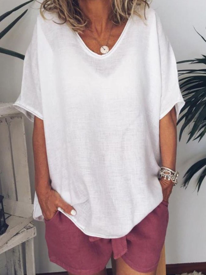 Cotton and Linen T-shirt