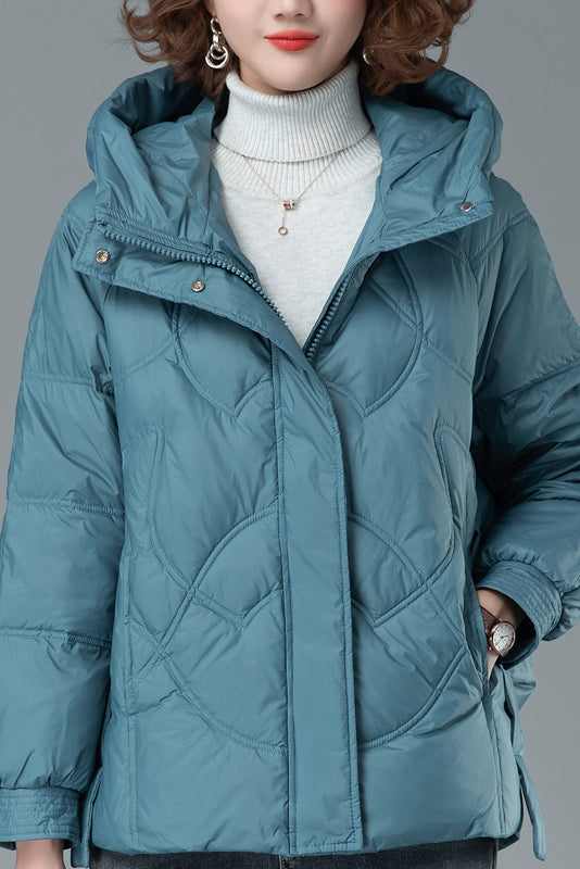 -new Winter Loose Hooded Down Coat Thickened Jacket