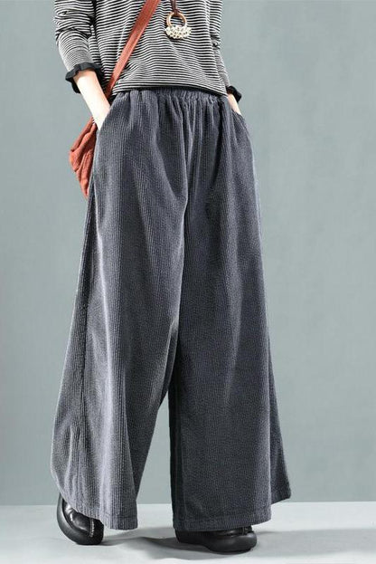 Limited Stock- Retro Pure Color Autumn Corduroy Pants