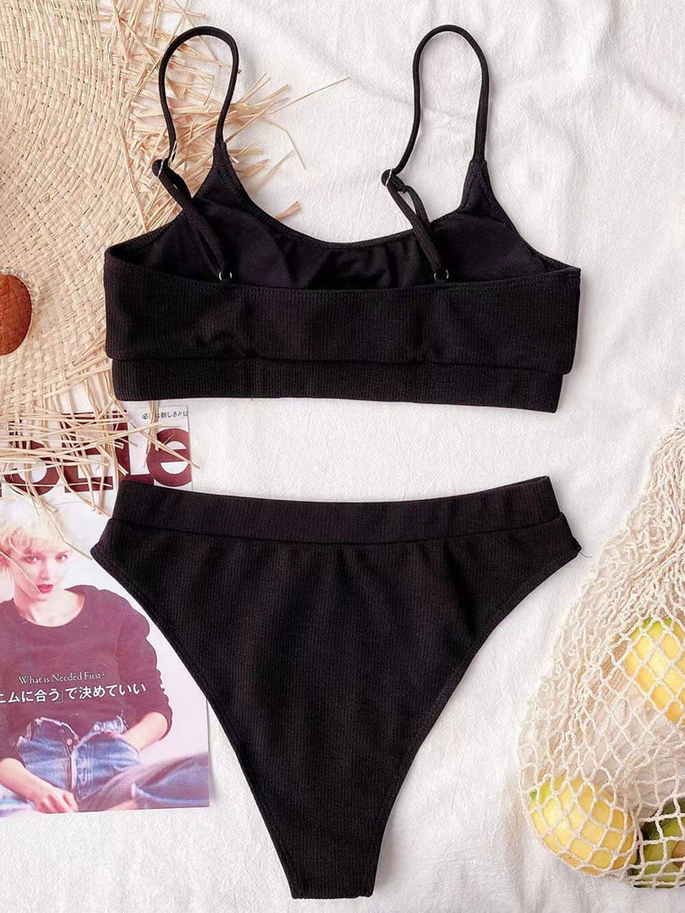 Fashionable U-neck Tank Top Bikini