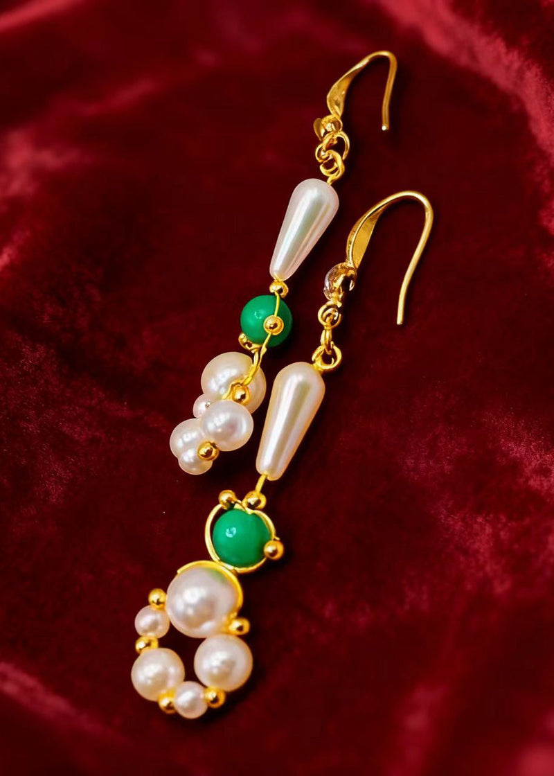 Diy Ring-shaped Pearl Original Design Drop Earrings