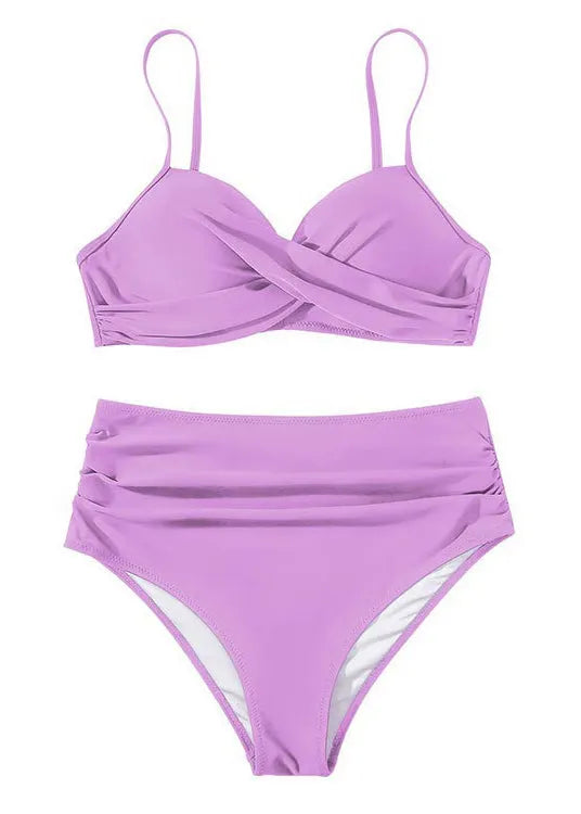 Green Cinched Top and Panty Swimwear Set