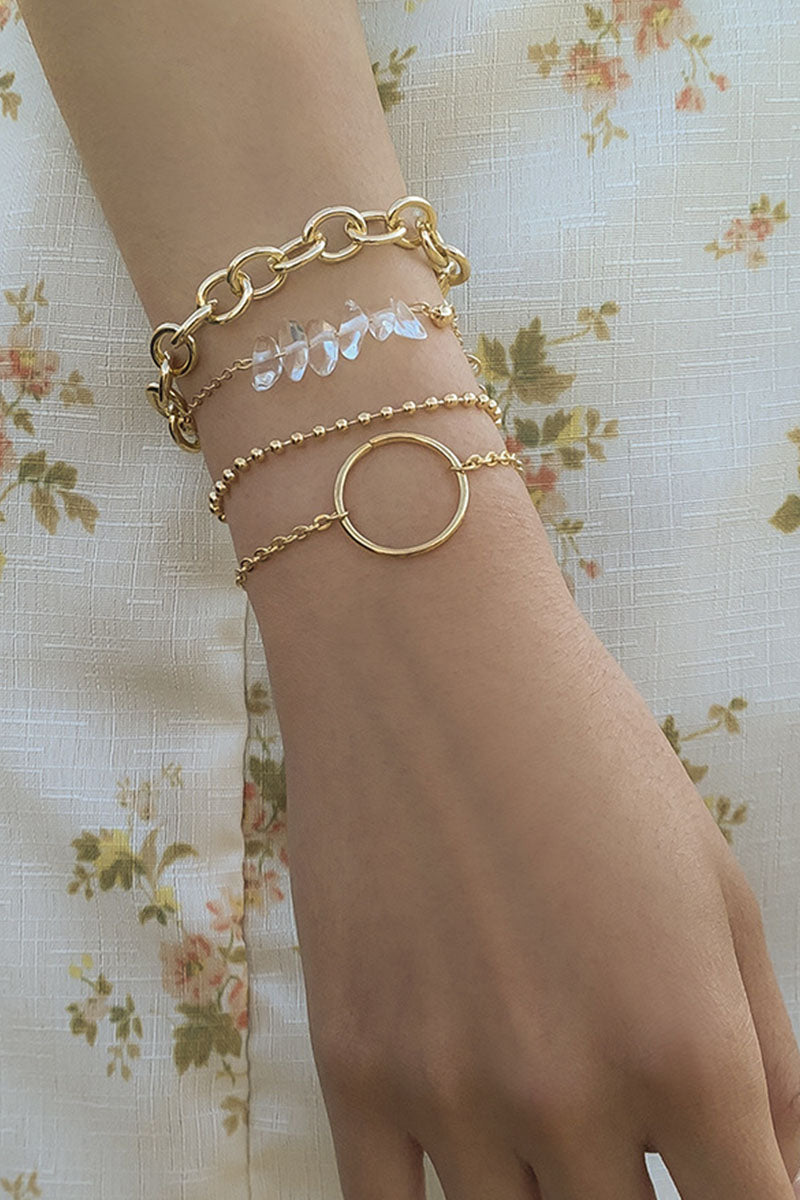 Simplicity Geometric Patchwork Bracelets