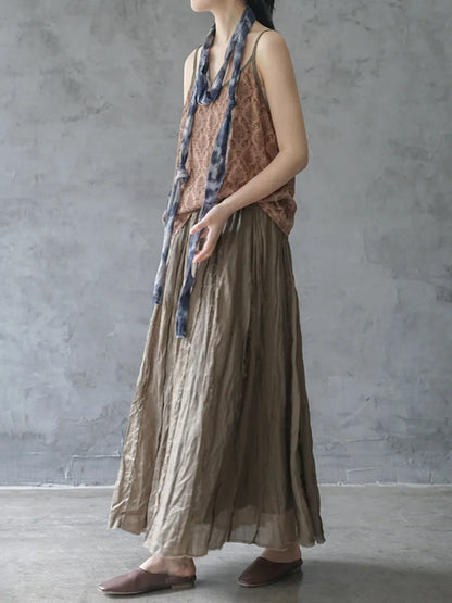 Summer Print Linen Vest