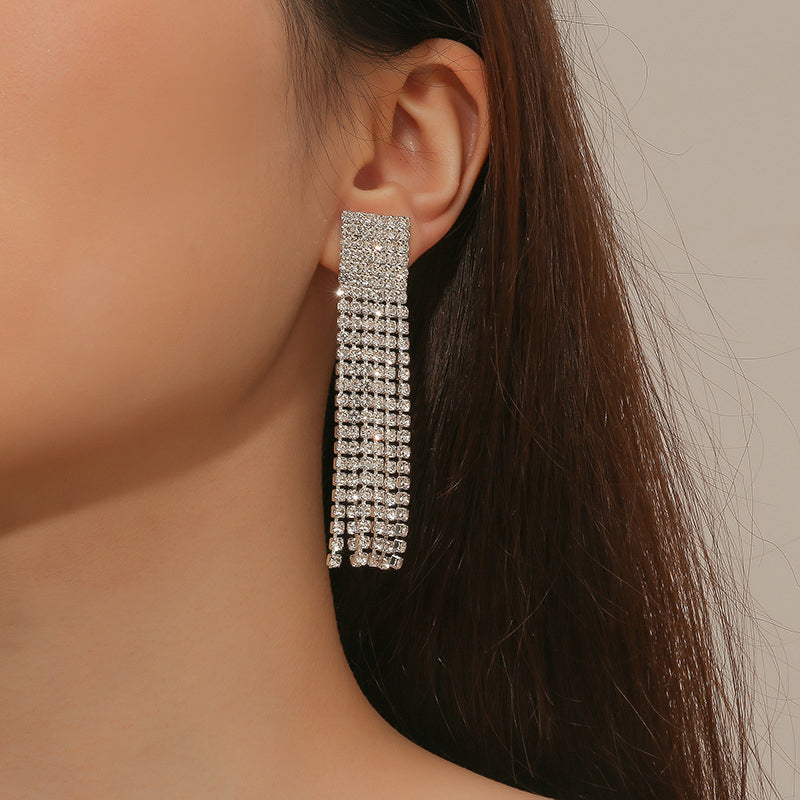 Simplicity Geometric Tassel Earrings