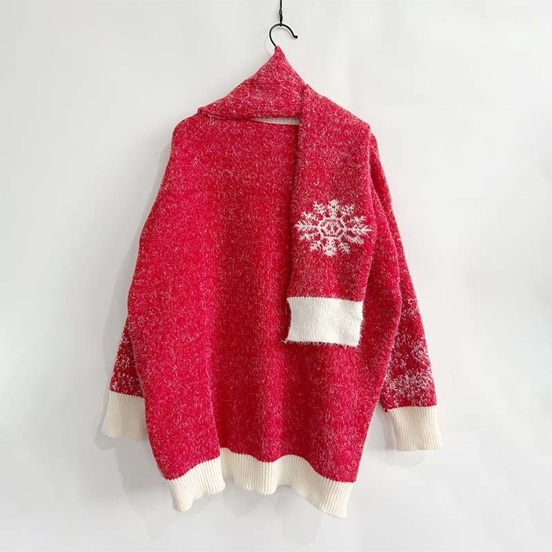 Christmas Sweater and Scarf Set