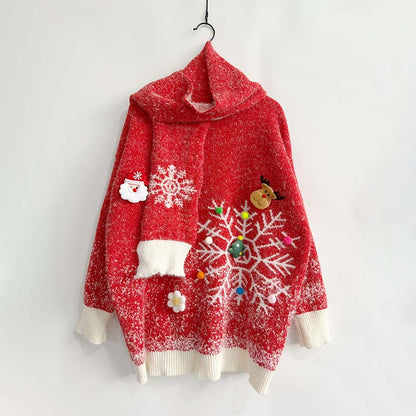 Christmas Sweater and Scarf Set