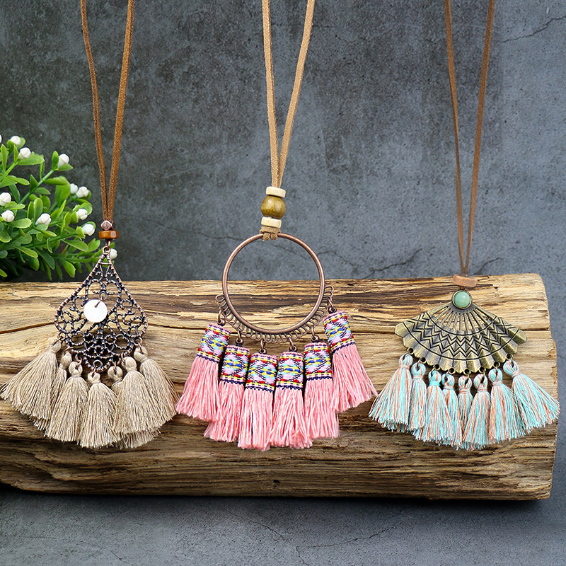 Geometric Patchwork Necklaces
